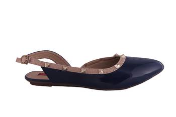 Women  Blue flat sandals back strap 2