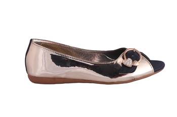 Women  golden slip on  flat sandals 2