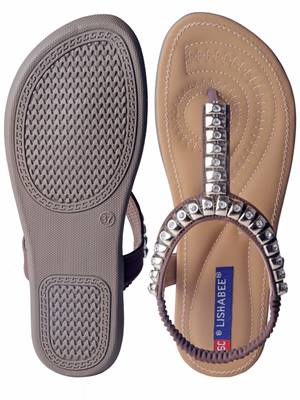 Women Synthetic brown colored back strap  Sandals 5