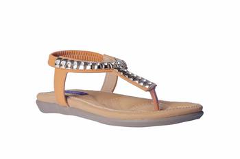 Women Synthetic brown colored back strap  Sandals 1