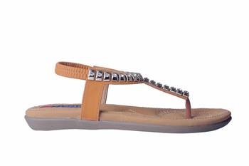 Women Synthetic brown colored back strap  Sandals 2
