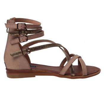 women beige  closed back  flat sandals 2
