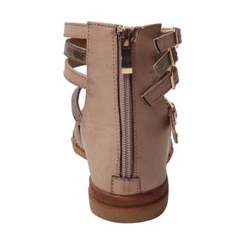 women beige  closed back  flat sandals 4