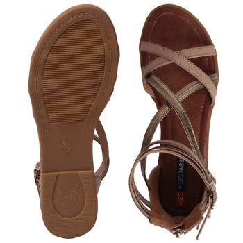 women beige  closed back  flat sandals 5