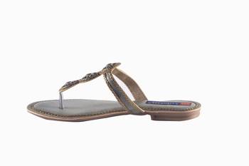 Women Synthetic grey toe separator Sandals 3