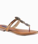 Women Synthetic grey toe separator Sandals