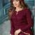 Maroon embroidered faux georgette salwar