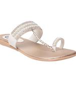 Women Synthetic Peach sandal