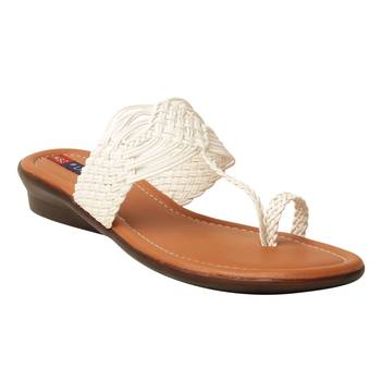 Women Synthetic White sandal 1
