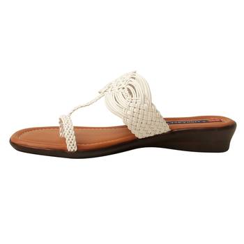 Women Synthetic White sandal 3