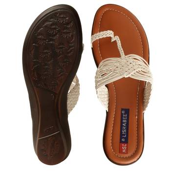Women Synthetic White sandal 5