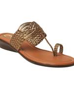 Women Synthetic Copper sandal
