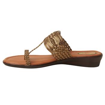 Women Synthetic Copper sandal 3