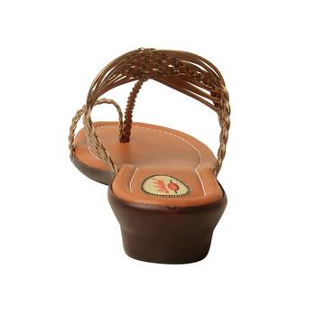 Women Synthetic Copper sandal 4
