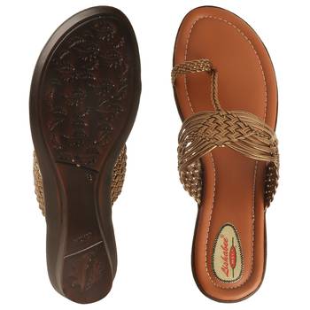 Women Synthetic Copper sandal 5