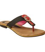 Women Synthetic Black sandal