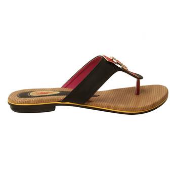 Women Synthetic Black sandal 2