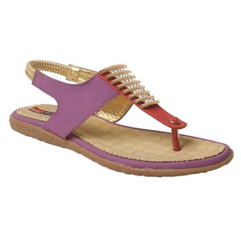Women Synthetic Purple sandal 1