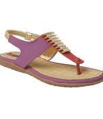 Women Synthetic Purple sandal