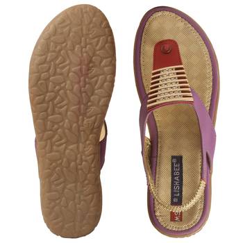 Women Synthetic Purple sandal 5