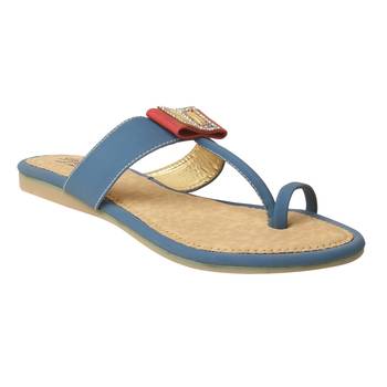Women Synthetic Blue sandal 1