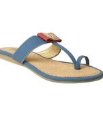 Women Synthetic Blue sandal