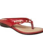 Women Synthetic Red sandal
