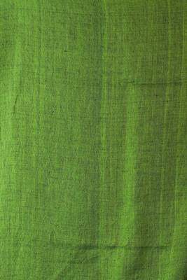 Navy Blue Pure Linen Saree With Green Pallu And Zari Border 4