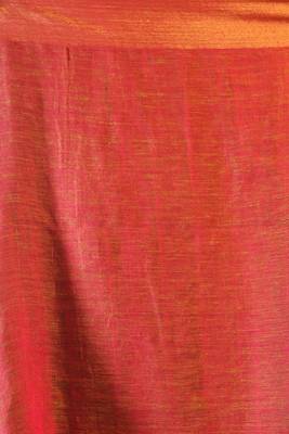 Light Green Pure Linen Saree With Pink Pallu And Zari Border 4