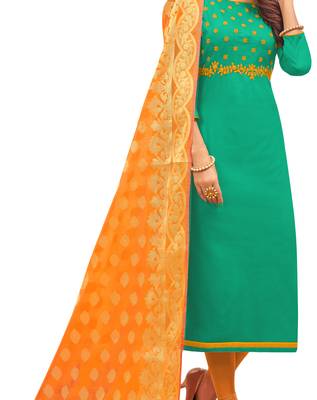 Green Embroidered Cotton Salwar 3
