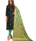 Black Embroidered Cotton Salwar