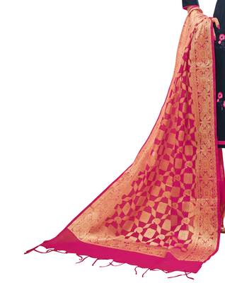 Dark-Blue Embroidered Cotton Salwar 4