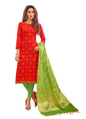 Red Embroidered Cotton Salwar 1