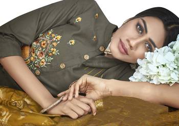 Grey Embroidered Cotton Salwar 3