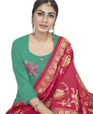 Green Embroidered Cotton Salwar 2
