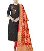 Black Embroidered Cotton Salwar