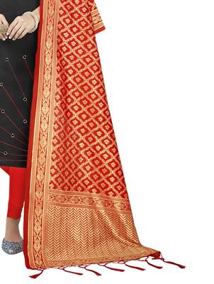 Black Embroidered Cotton Salwar 4