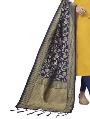 Yellow Embroidered Cotton Salwar 4
