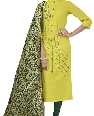 Light-Green Embroidered Cotton Salwar 3
