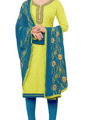 Light-Green Embroidered Cotton Salwar 3