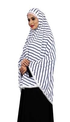Justkartit Women Stitched Viscose Lycra Chaderi Hijab With Lace Work 2