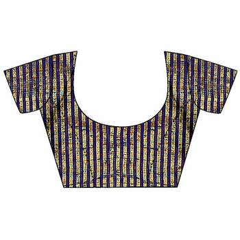 Yellow woven cotton silk saree with blouse 2