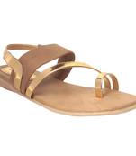 Women Beige Synthetic Sandal