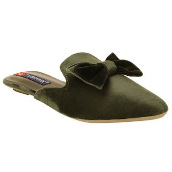 Women Green Synthetic Flats 1