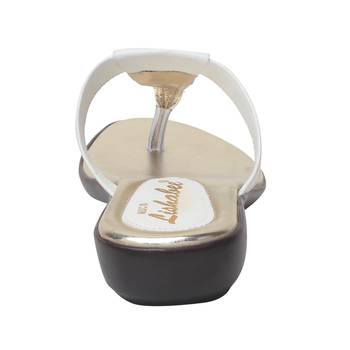 Women white Synthetic Flats 4