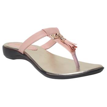 Women Pink Synthetic Flats 1