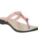 Women Pink Synthetic Flats