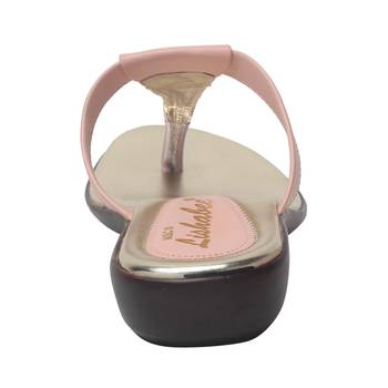 Women Pink Synthetic Flats 4