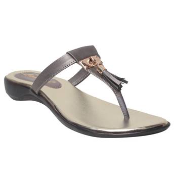 Women Grey Synthetic Flats 1