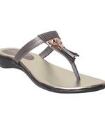 Women Grey Synthetic Flats